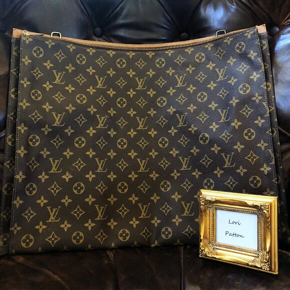 Upcycled Reworked L V Monogram Canvas Locket Necklace Handmade Flower Motif - Picture 7 of 15